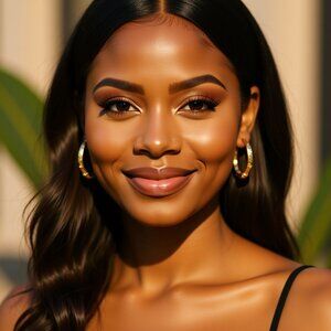 New Directions 1.5" Gold Hammered Hoop Earrings